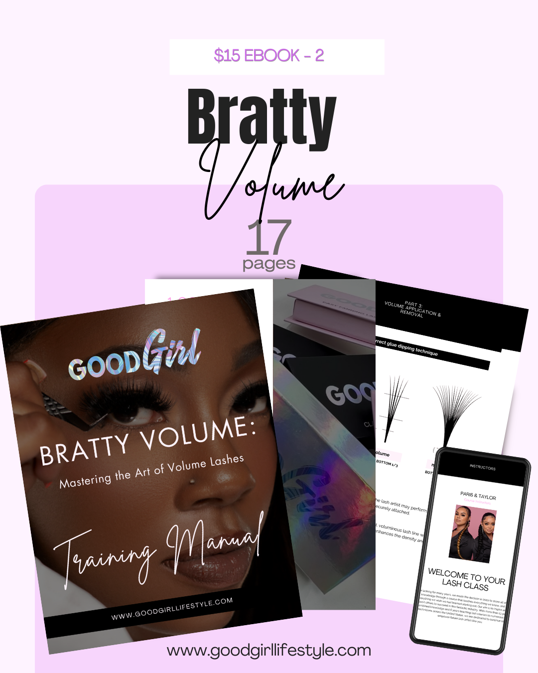 Bratty Volume: Mastering the Art of Volume Lashes Ebook 2