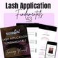 Lash Application Fundamentals Ebook 1